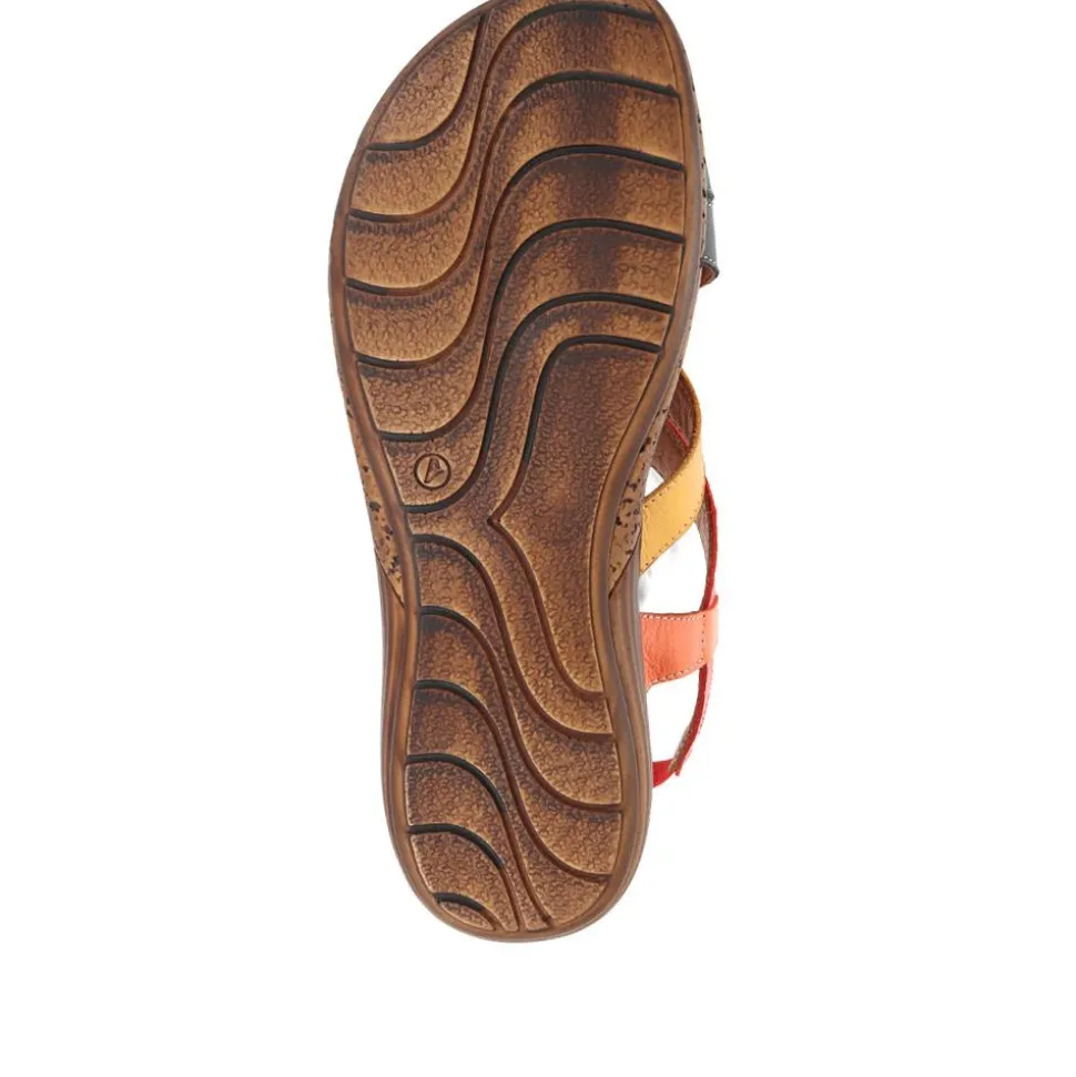 Leather Slingback Sandals - Multi