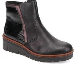 Leather Slip-On Ankle Boots - Black