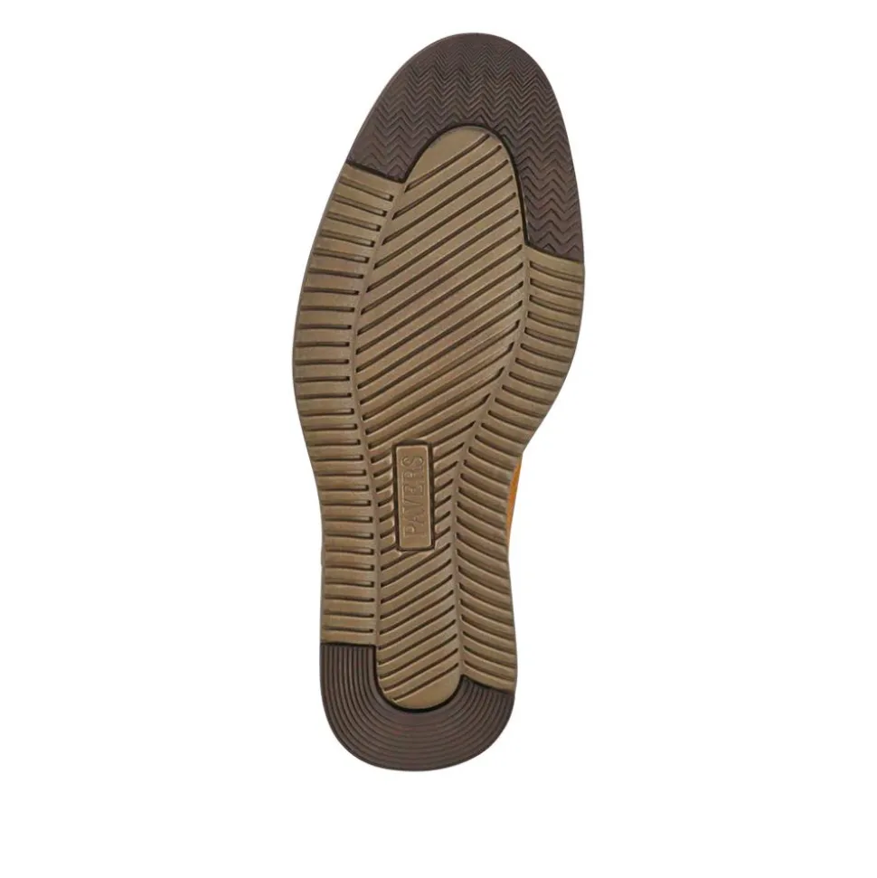 Leather Slip-On Casual Shoes - Cognac