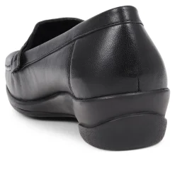 Leather Slip-On Loafers - Black