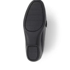 Leather Slip-On Loafers - Black