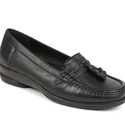 Leather Slip-On Loafers - Black