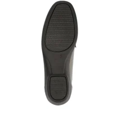 Leather Slip-On Loafers - Pewter