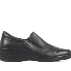 Leather Slip-On Shoes - Black