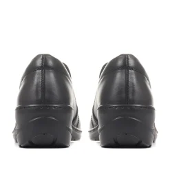 Leather Slip-On Shoes - Black