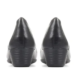 Leather Slip On Shoes - Black