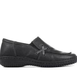 Leather Slip On Shoes - Black