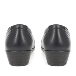 Leather Slip On Shoes - Black