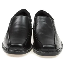 Leather Slip On Shoes - Black