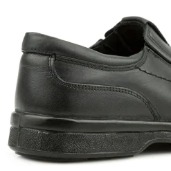 Leather Slip On Shoes - Black