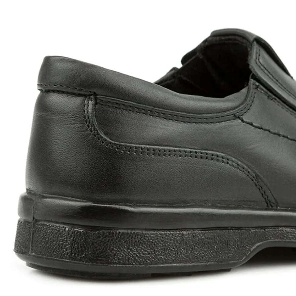 Leather Slip On Shoes - Black