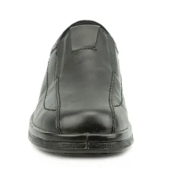 Leather Slip On Shoes - Black