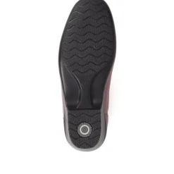 Leather Slip On Shoes - Burgundy