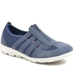 Leather Slip-On Shoes - Denim