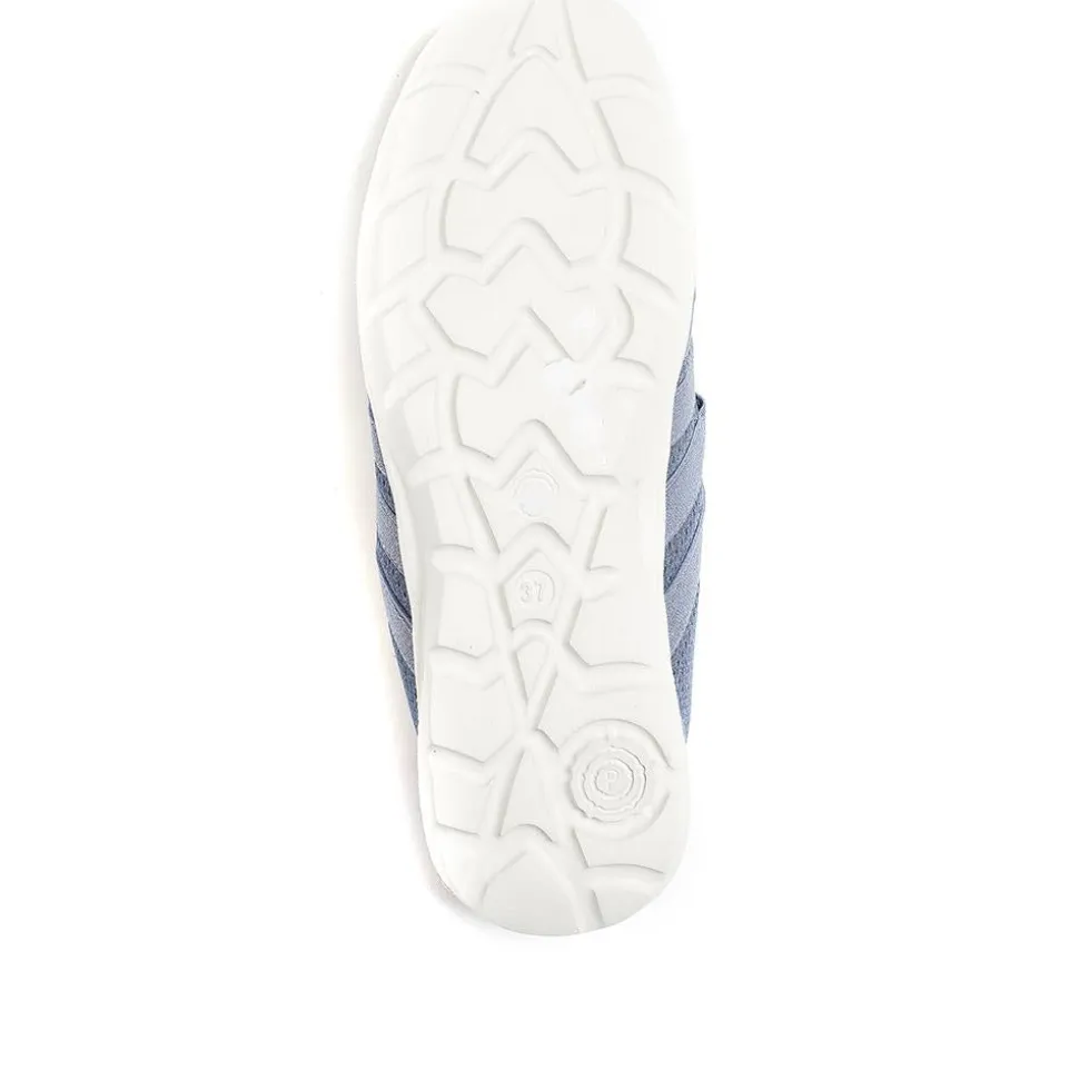 Leather Slip-On Shoes - Denim
