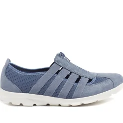 Leather Slip-On Shoes - Denim