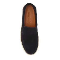 Leather Slip-On Shoes - Navy