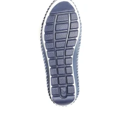 Leather Slip-On Shoes - Navy-Red-White
