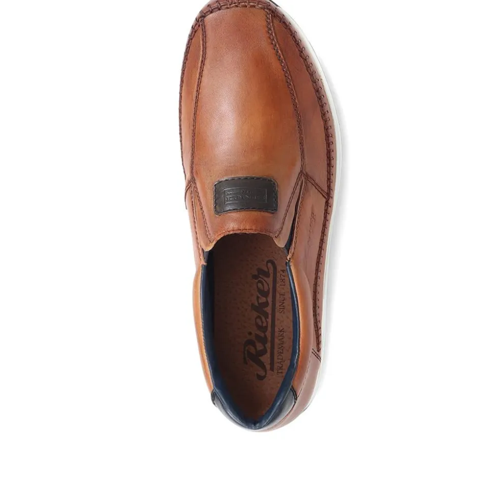 Leather Slip-On Shoes - Tan