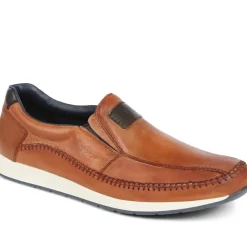 Leather Slip-On Shoes - Tan