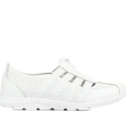 Leather Slip-On Shoes - White