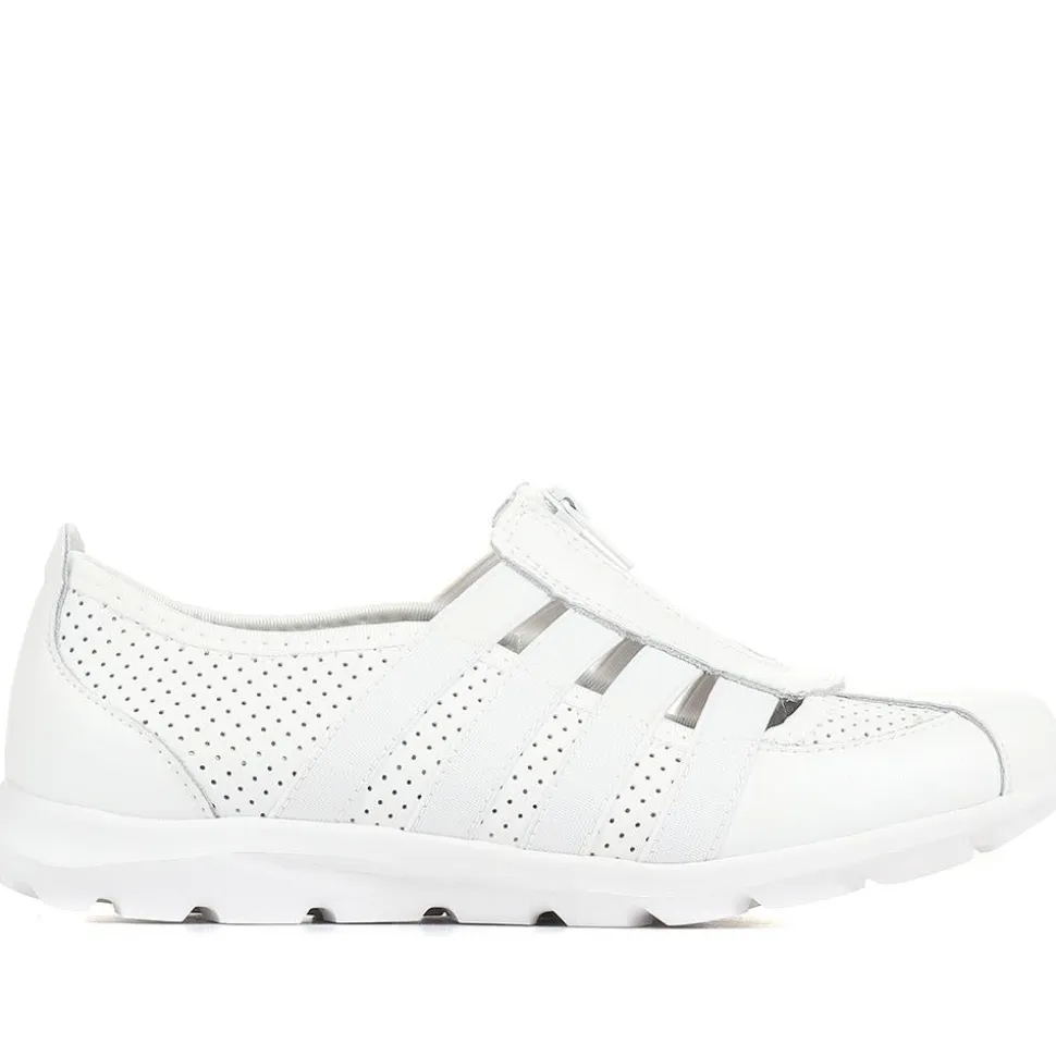Leather Slip-On Shoes - White