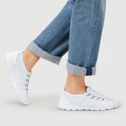 Leather Slip-On Shoes - White
