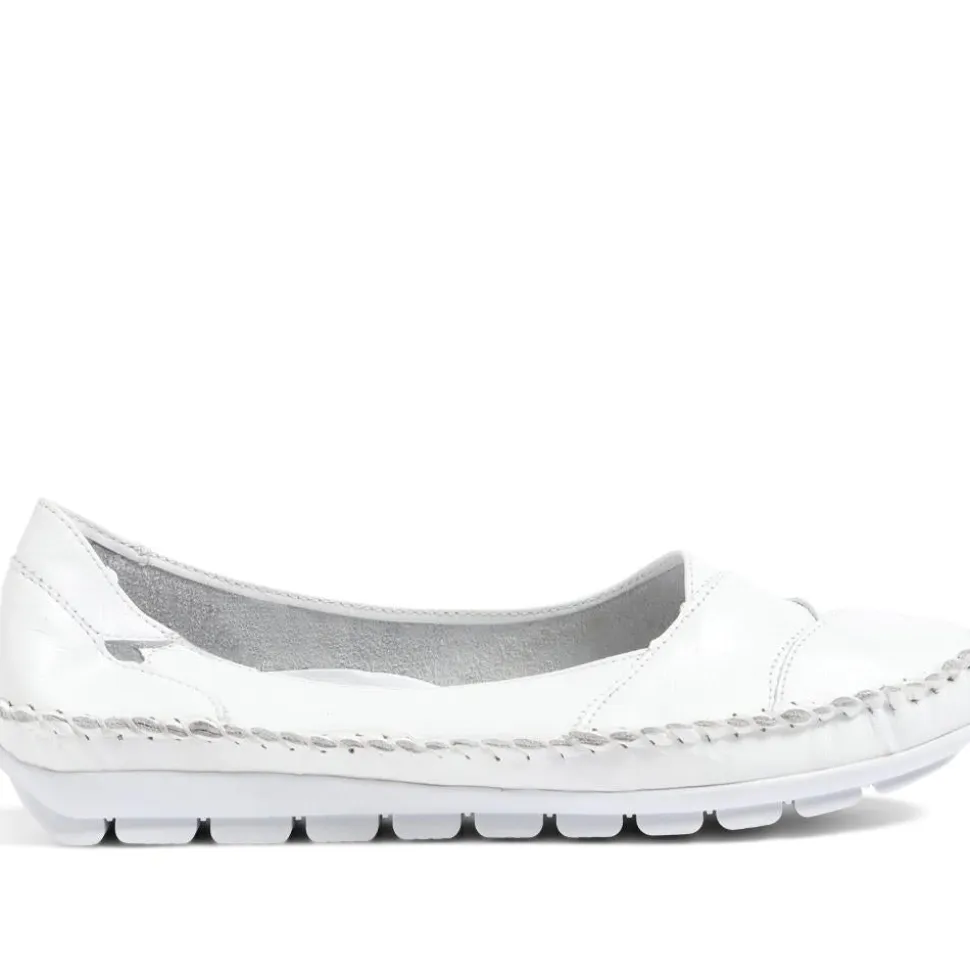 Leather Slip-On Shoes - White