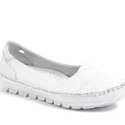 Leather Slip-On Shoes - White