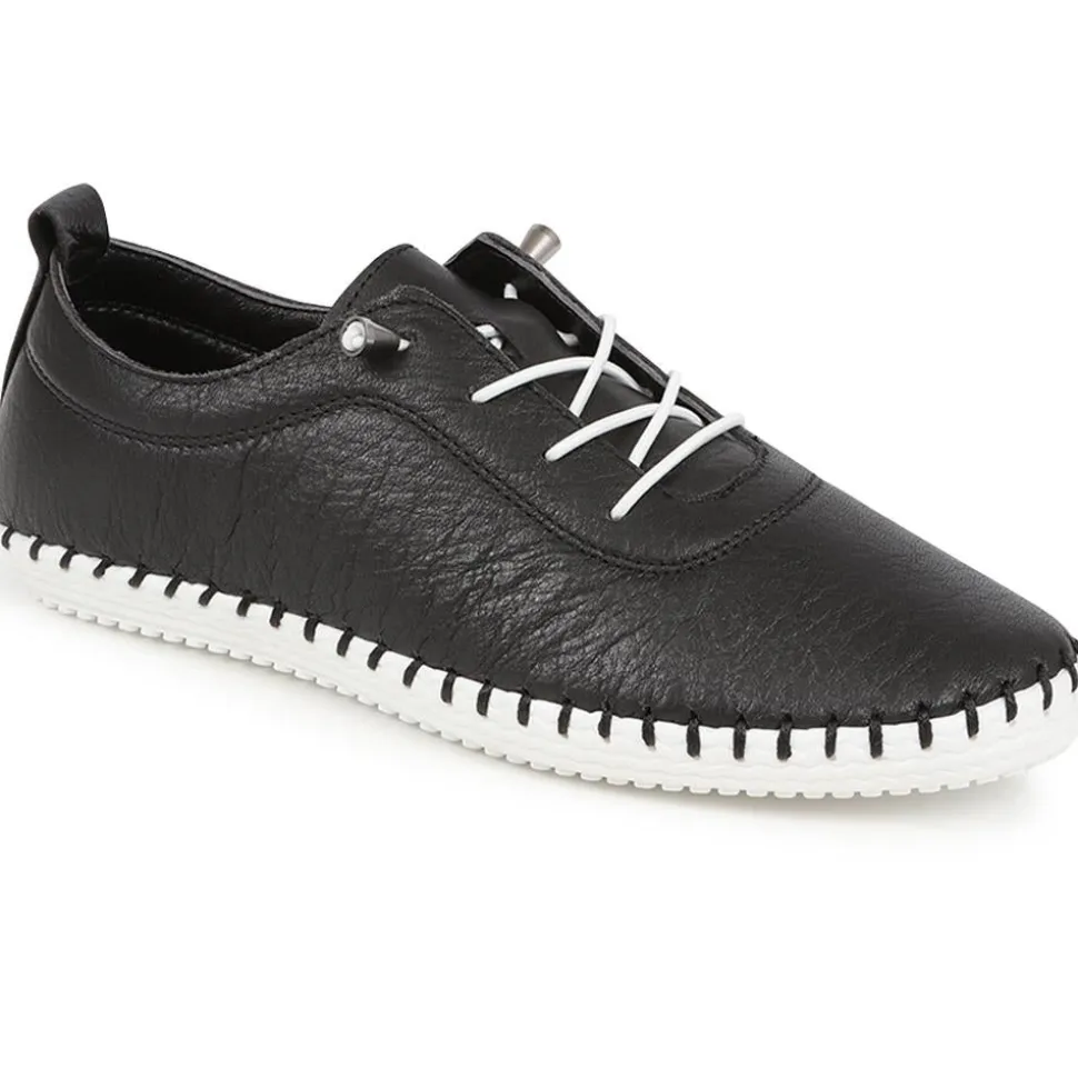 Leather Slip-On Trainers - Black