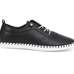 Leather Slip-On Trainers - Black