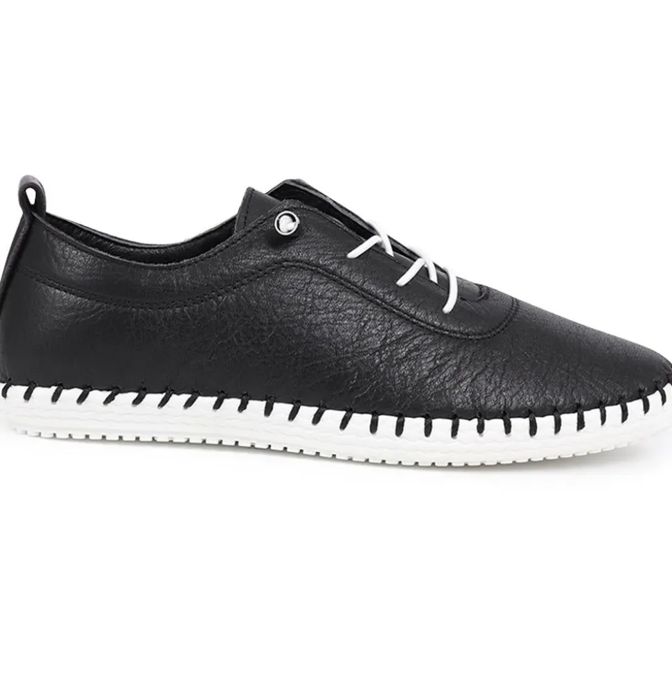 Leather Slip-On Trainers - Black