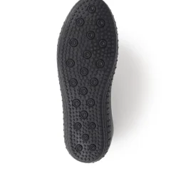 Leather Slip-On Trainers - Black-Black