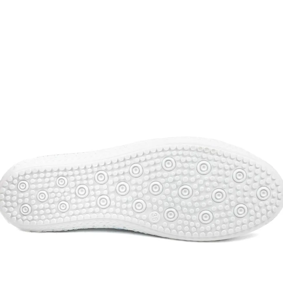 Leather Slip-On Trainers - Denim