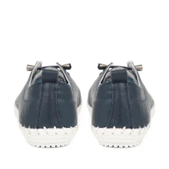 Leather Slip-On Trainers - Navy