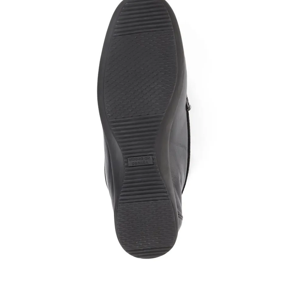 Leather Tassel Loafers - Black