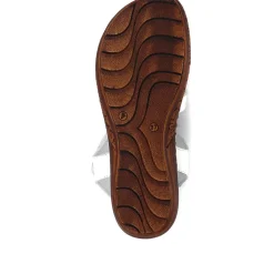 Leather T-Bar Sandals - White