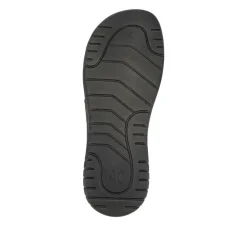 Leather Toe Post Sandals - Black