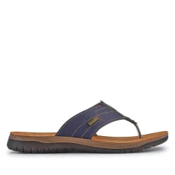 Leather Toe Post Sandals - Blue
