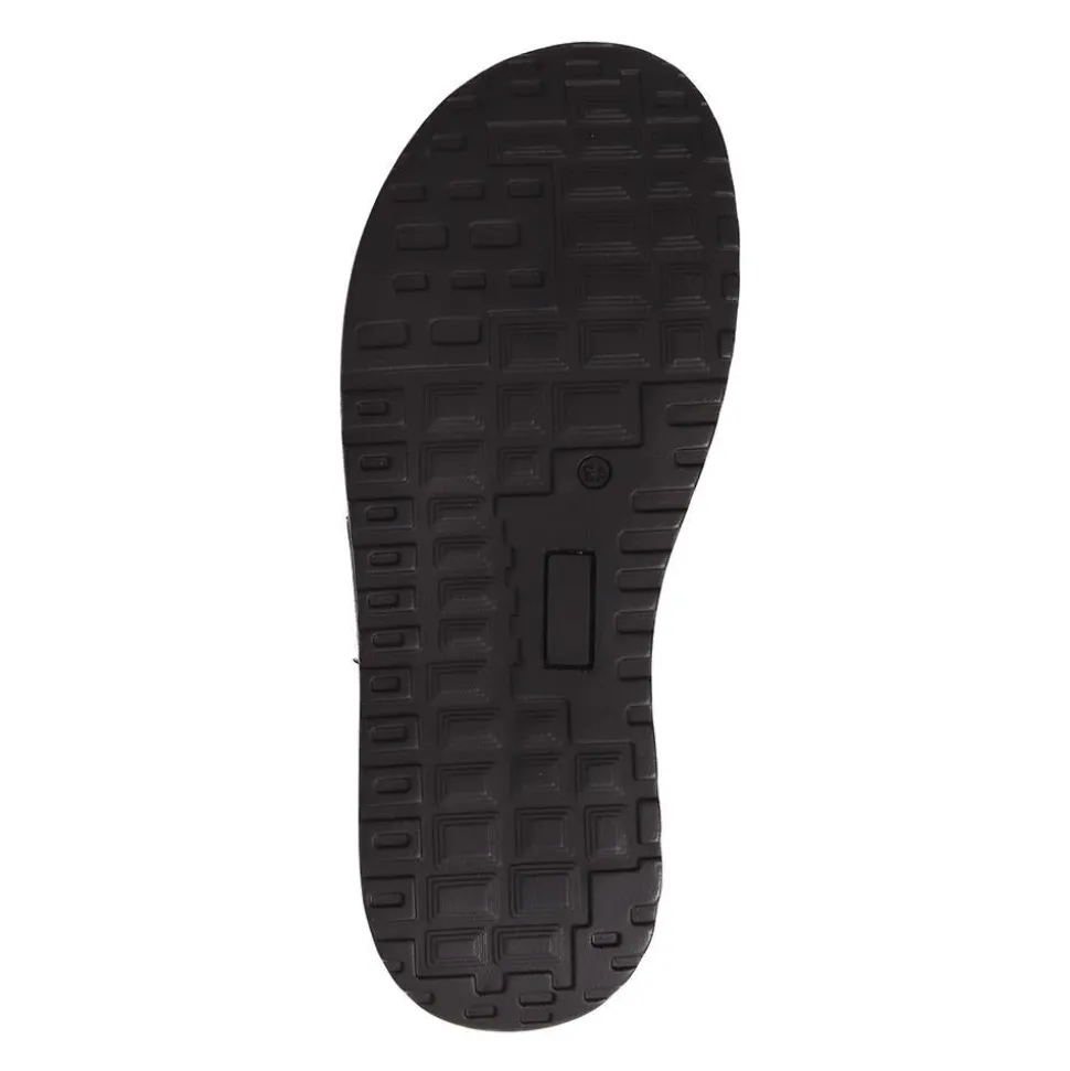 Leather Toe-Post Sandals - Brown