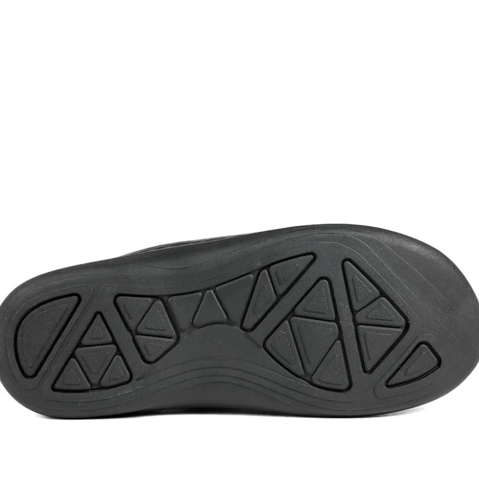 Leather Touch Fasten Fisherman Sandals - Black