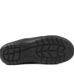 Leather Touch Fasten Fisherman Sandals - Dark Brown