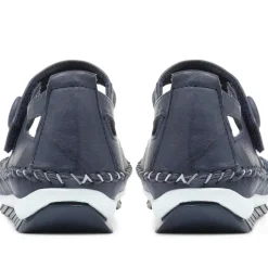 Leather Touch Fastening Mary Janes - Navy