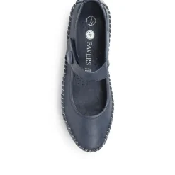 Leather Touch Fastening Mary Janes - Navy