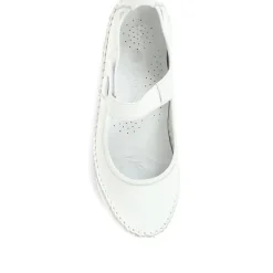Leather Touch Fastening Mary Janes - White