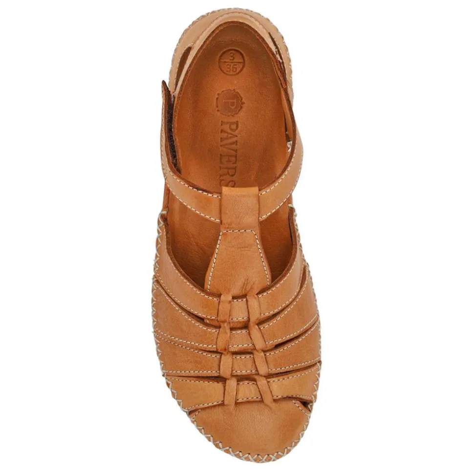 Leather Touch Fasten Mary Janes - Brown