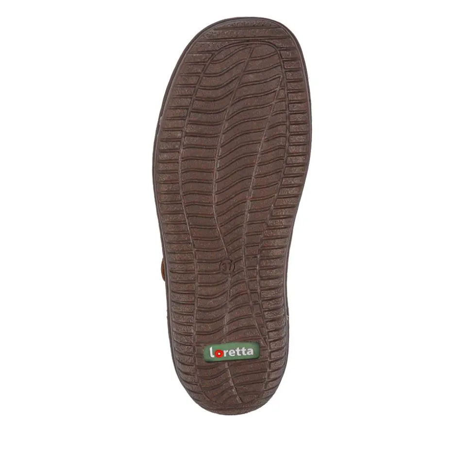 Leather Touch-Fasten Mary Janes - Brown
