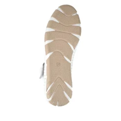 Leather Touch-Fasten Mary Janes - White