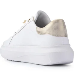 Leather Two-Tone Trainers - White