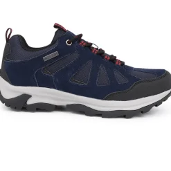 Leather Walking Trainers - Navy